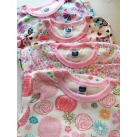 初生女嬰純棉長袖夾衣 (4 件套)